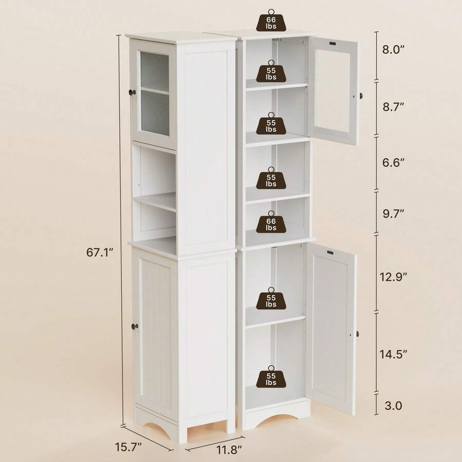 Storage & Organization - Шкаф для ванной комнаты с двусторонними