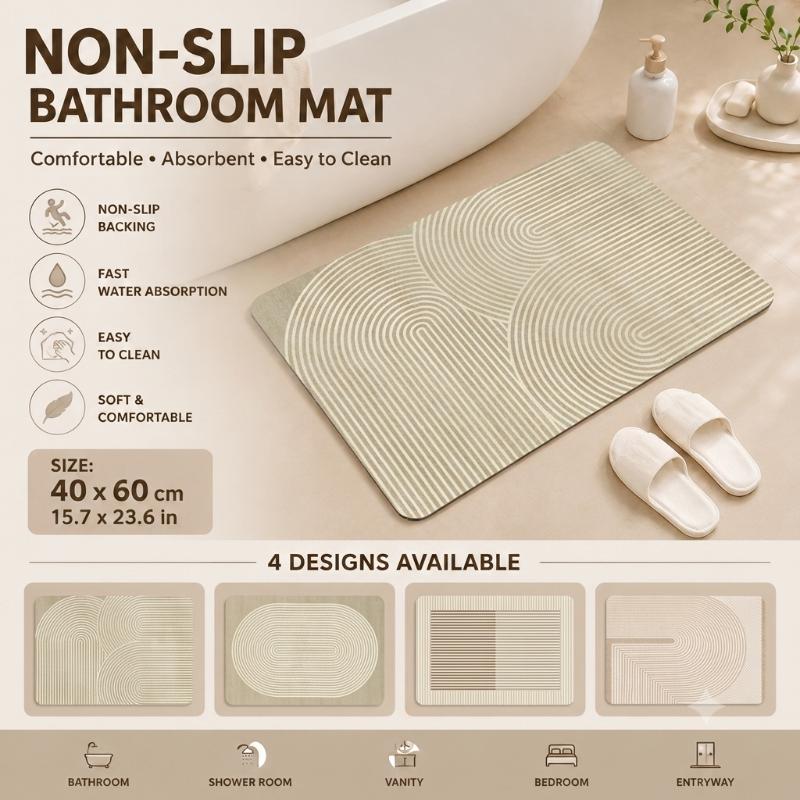 Quick Dry Diatomite Bath Mat - Коврик для ванной из диатомита, быстросохнущий,