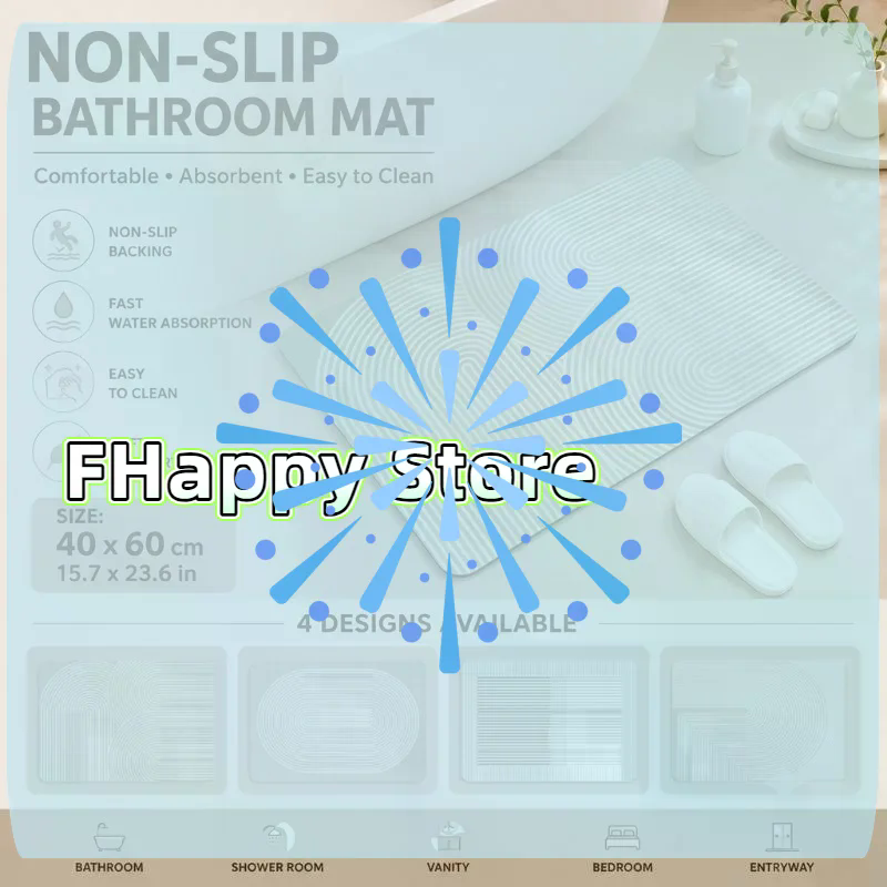 [MA]Бежевый полосатый коврик д – обзор и цена Quick Dry Diatomite Bath Mat