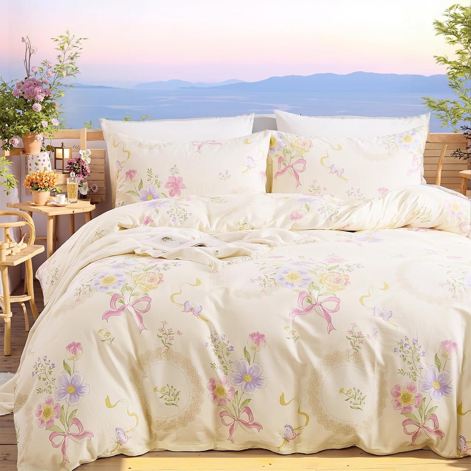 Комплект постельного белья с ц – обзор и цена Aesthetic Floral Duvet Cover
