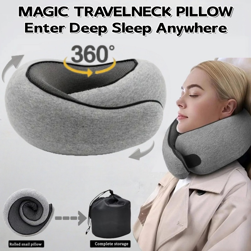 Портативная U-образная дорожна – обзор и цена Anti Snore Contour Pillow