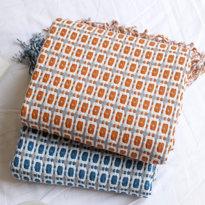 Геометрический жаккардовый пле – обзор и цена Boho Throw Blanket Fringe