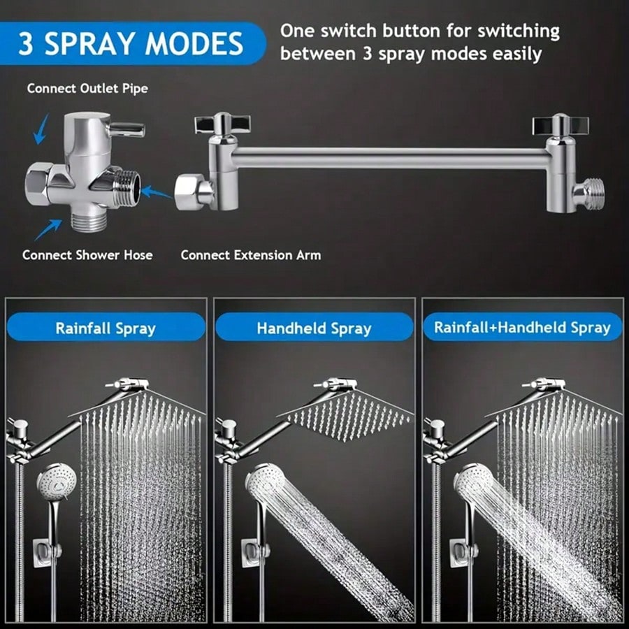 Комбинированная душевая систем – обзор и цена High Pressure Shower Head Handheld