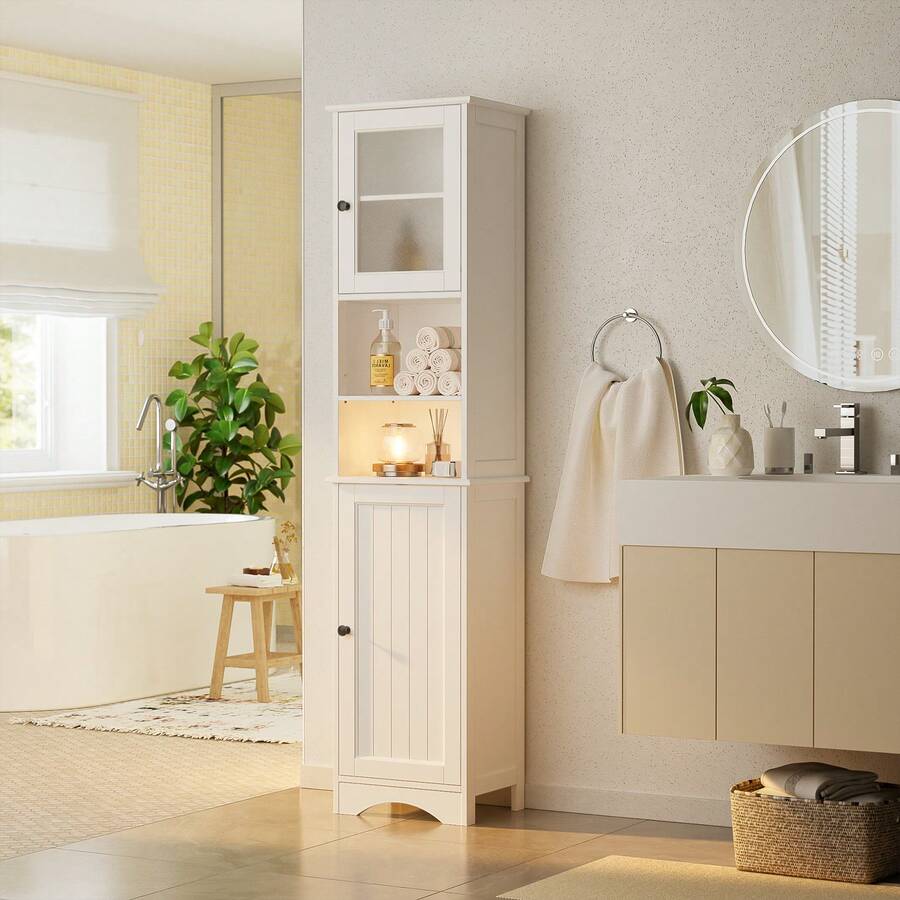Шкаф для ванной комнаты с двус – обзор и цена Storage & Organization