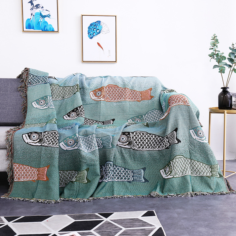 Плед-гобелен с жаккардовым узо – обзор и цена Boho Throw Blanket Fringe
